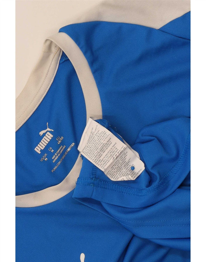 Puma Męska koszulka Top Medium Blue Colorblock Poliester