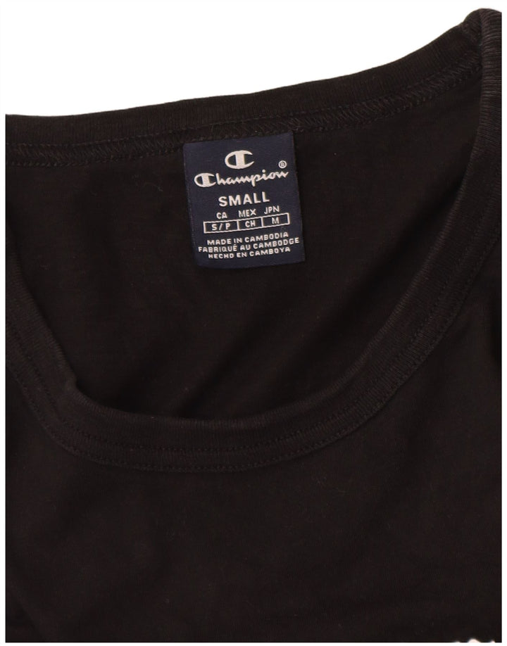 Męski T-shirt z grafiką CHAMPION, mały, czarny