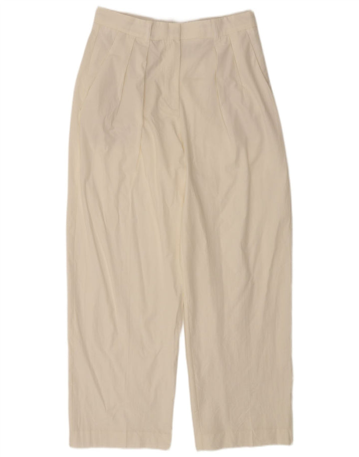 Spodnie damskie Zara Pegged Chino, średnie W28 L29, białe Lyocell