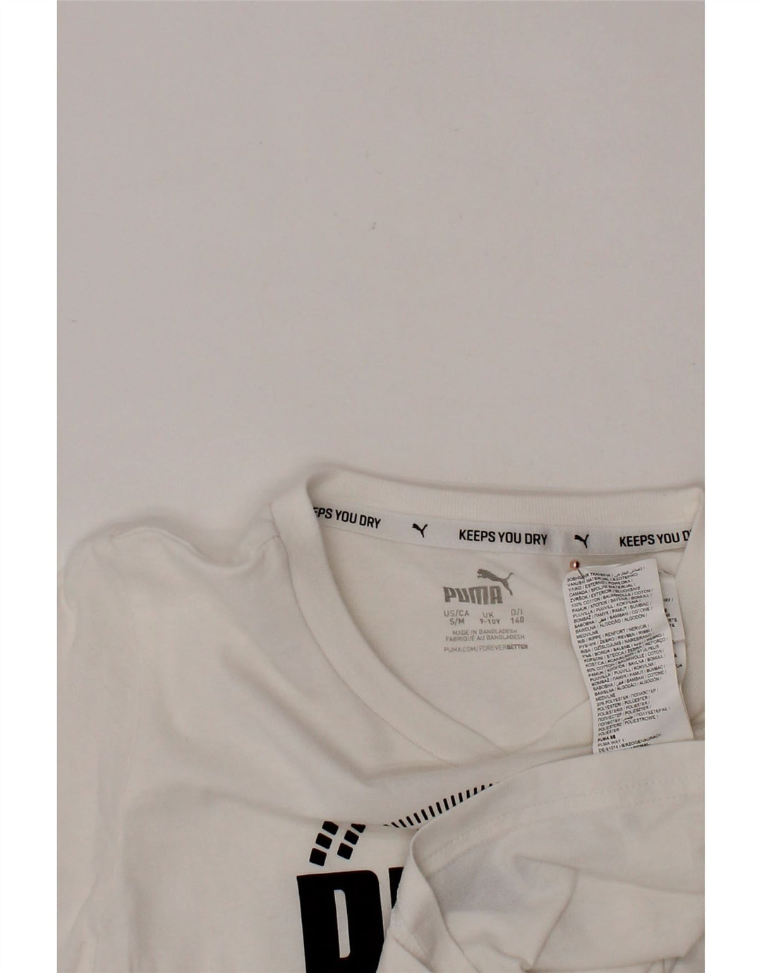 Chłopięcy T-shirt z grafiką PUMA, 9-10 lat, biała bawełna