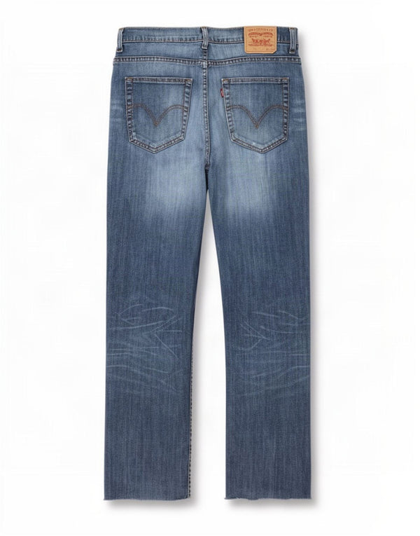 Męskie jeansy Levi's 752 w trudnej sytuacji W36 L28 Niebieska bawełna