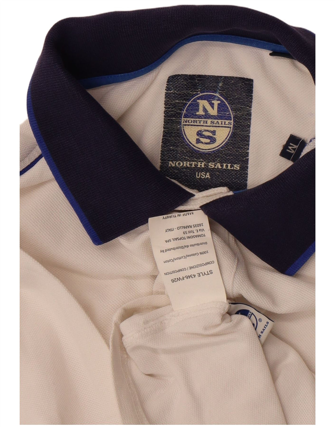Męska koszulka polo North Sails, bawełniana, w kolorze średniej bieli