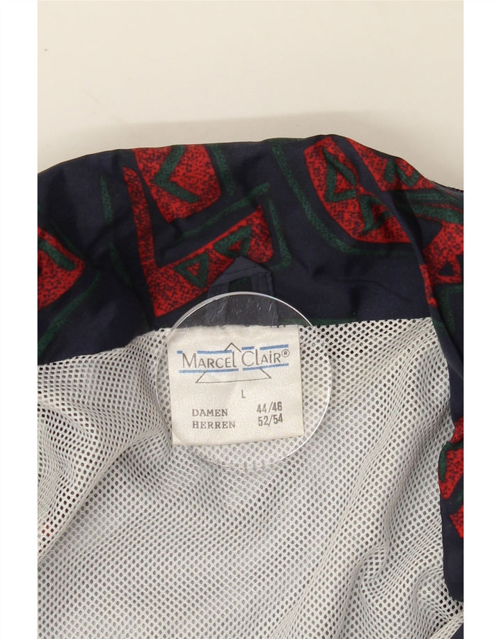 MARCEL CLAIR Mens Hooded Windbreaker Jacket EU 52/54 XL Red Colourblock Vintage Marcel Clair and Second-Hand Marcel Clair from Messina Hembry 