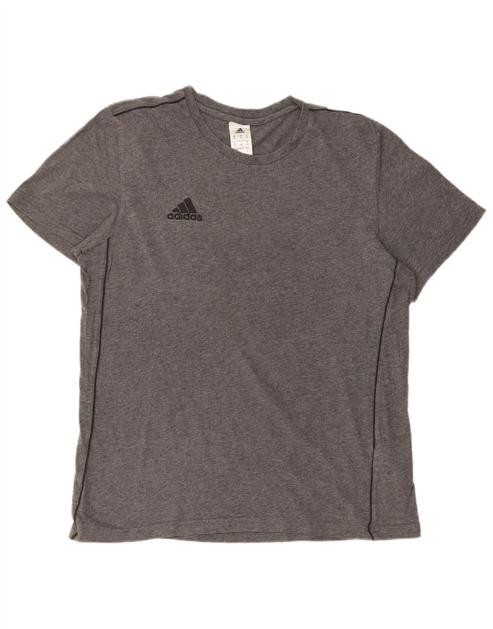 T-shirt męski ADIDAS Top średnioszary, bawełniany