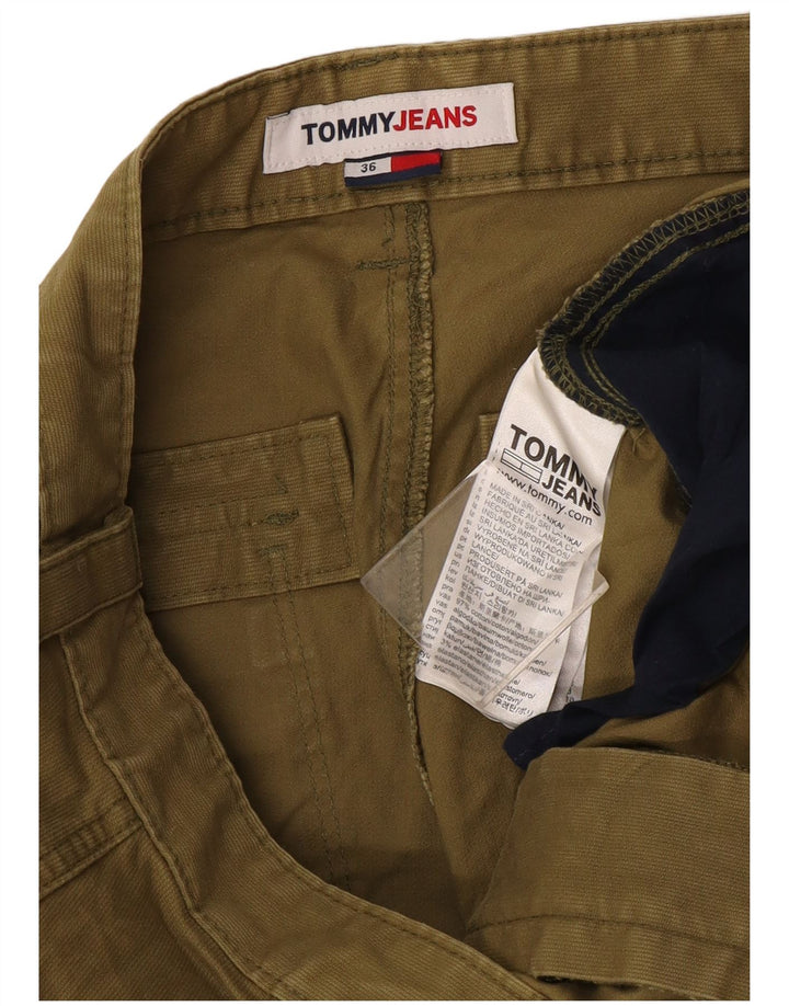 Męskie sztruksowe szorty cargo Tommy Hilfiger W36, duże, bawełniane w kolorze khaki