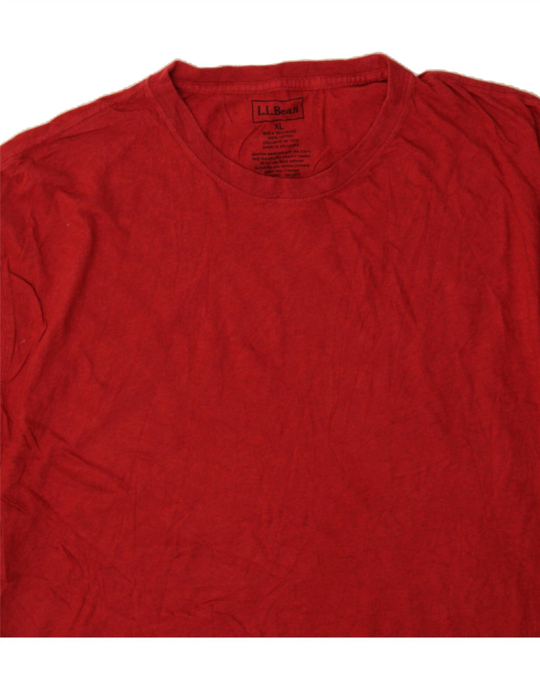 L.L.BEAN Mens T-Shirt Top XL Red Cotton Vintage L.L.Bean and Second-Hand L.L.Bean from Messina Hembry 