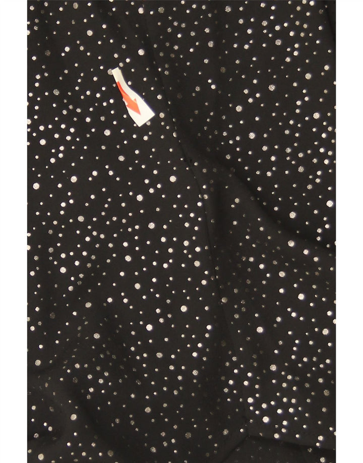 Damska bluzka koszulowa oversize Marks & Spencer UK 18 XL, czarna w cętki