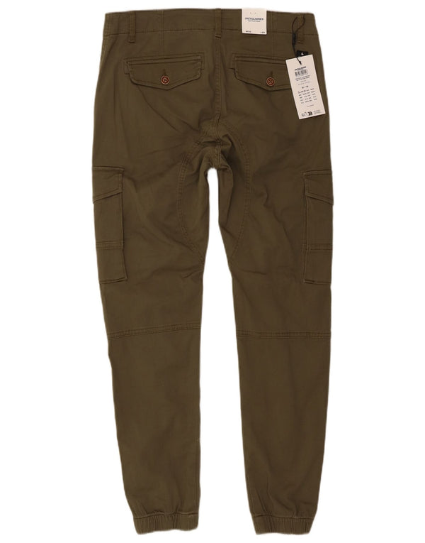 Męskie spodnie cargo Jack & Jones Paul Joggers W30 L30 Khaki Cotton
