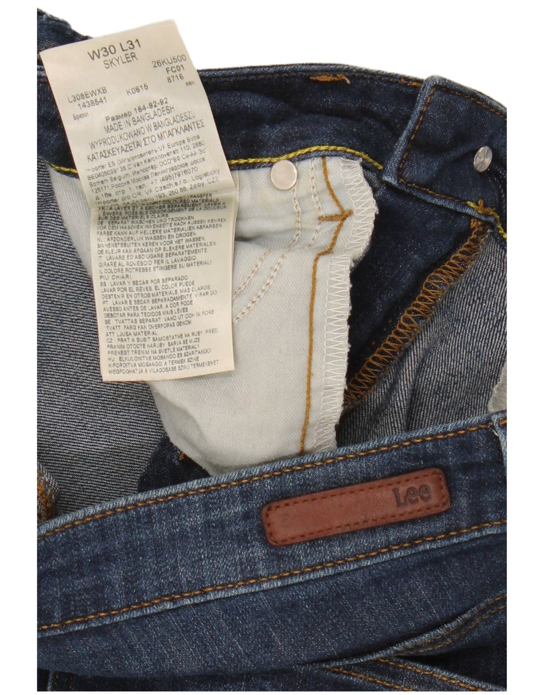 Damskie jeansy Lee Skinny W30 L27 Niebieskie bawełniane
