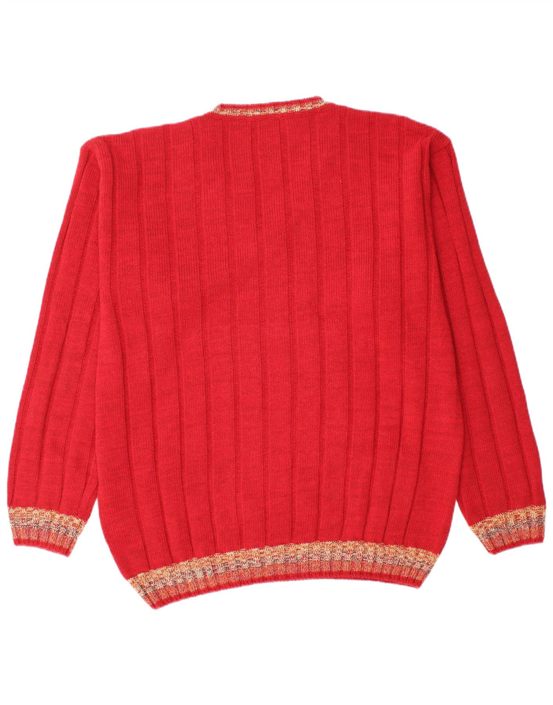Dardano Męski sweter z dekoltem w kształcie litery V, 2XL, czerwona wełna