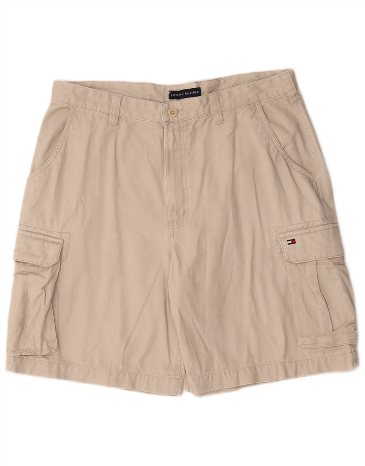 Męskie spodenki cargo Tommy Hilfiger W36 duże, beżowe, bawełniane