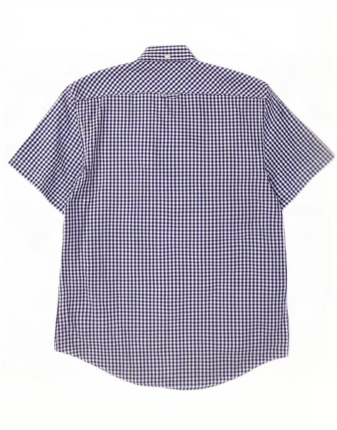 Męska koszula z krótkim rękawem Ben Sherman, średnia, granatowa, bawełniana kratka