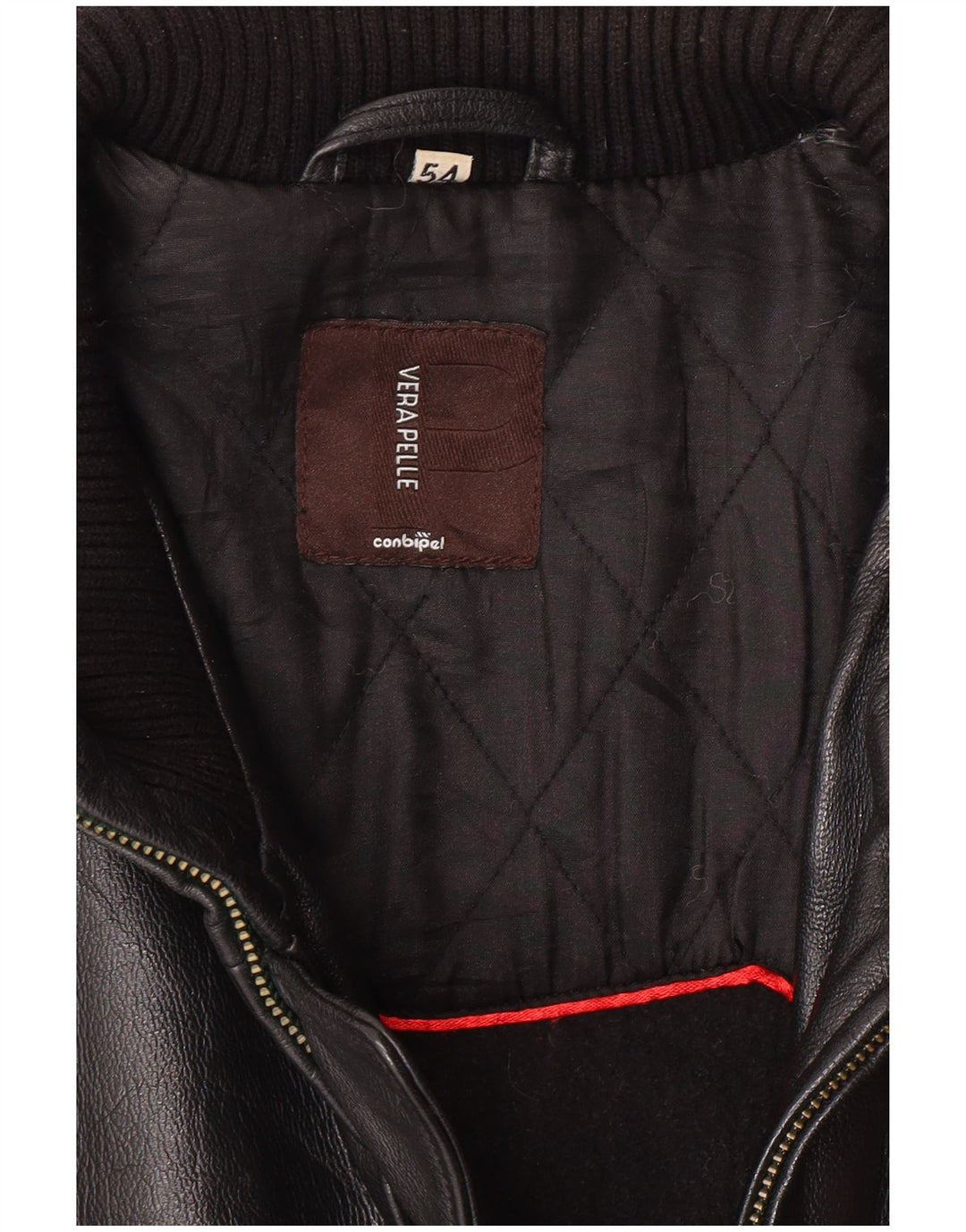 CONBIPEL Męska kurtka skórzana IT 54 XL Czarna skóra