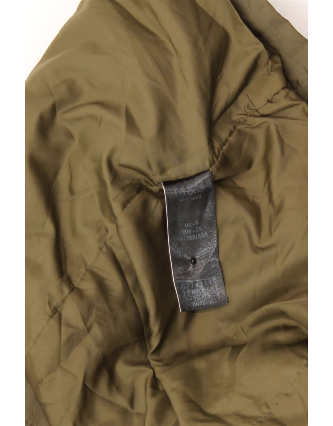 Marks & Spencer Damska kurtka przeciwdeszczowa z kapturem, oversize, UK 8, Small Khaki
