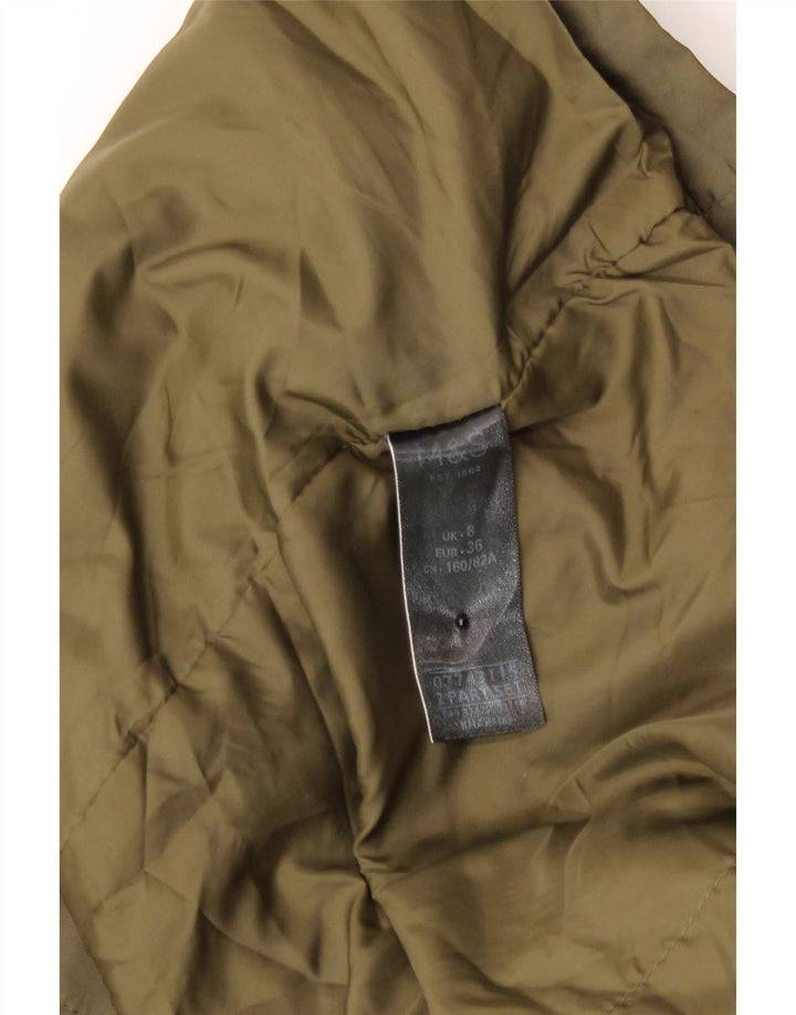 Marks & Spencer Damska kurtka przeciwdeszczowa z kapturem, oversize, UK 8, Small Khaki