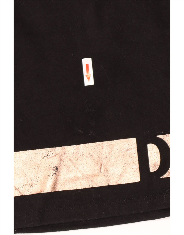 Damski sweter oversize Dkny Crop UK 10, mały, czarny, z blokami kolorów