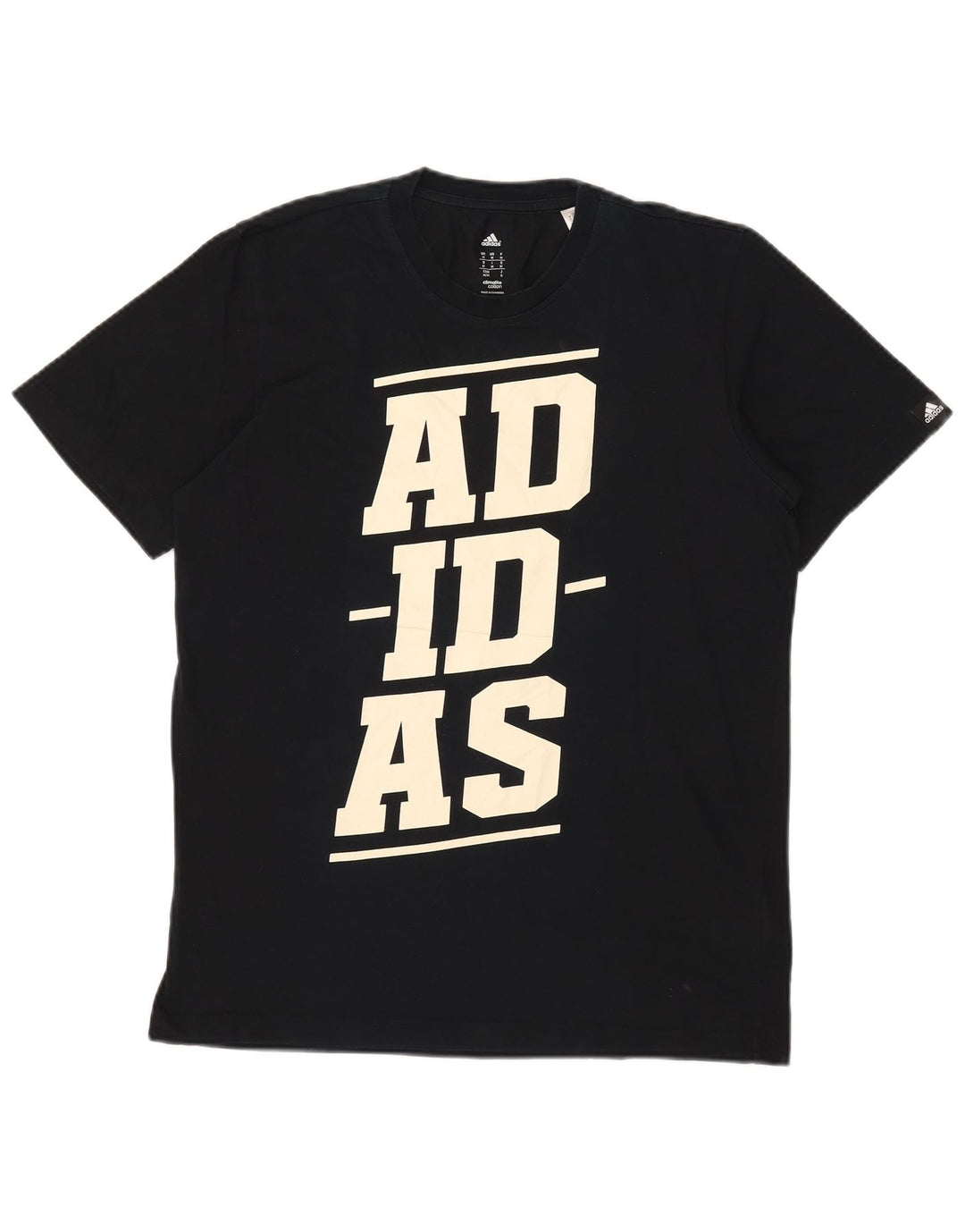 Męska koszulka Adidas Climalite z grafiką, średnia, czarna bawełna