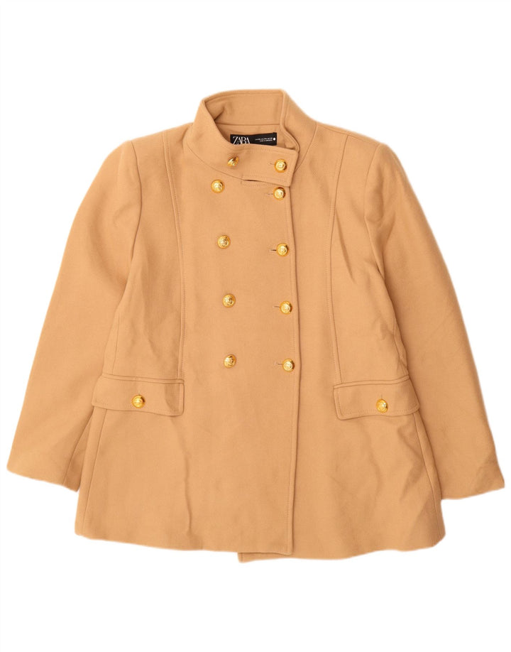 Płaszcz damski Zara Pea Coat UK 20 2XL Beżowa wełna