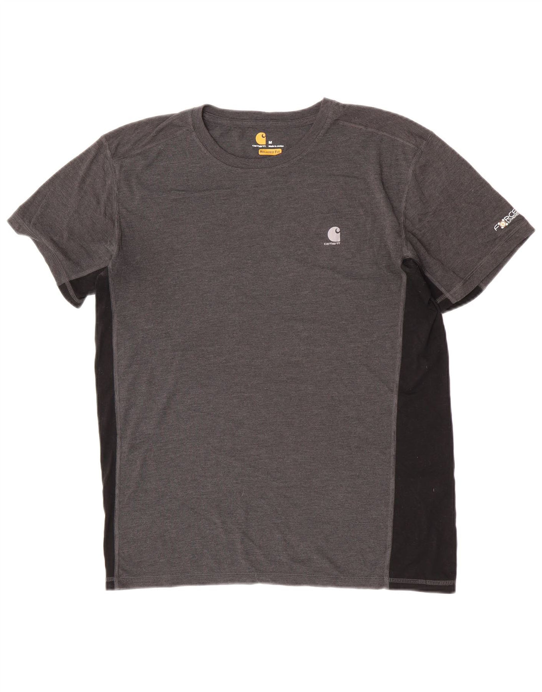 T-shirt męski Carhartt o swobodnym kroju, poliester w kolorze średnioszarym