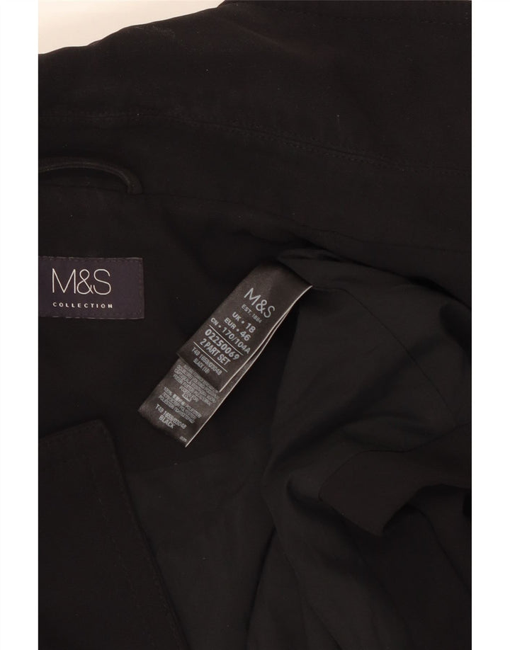 Marks & Spencer Damska marynarka bez rękawów z długimi rękawami, UK 18 XL, czarna