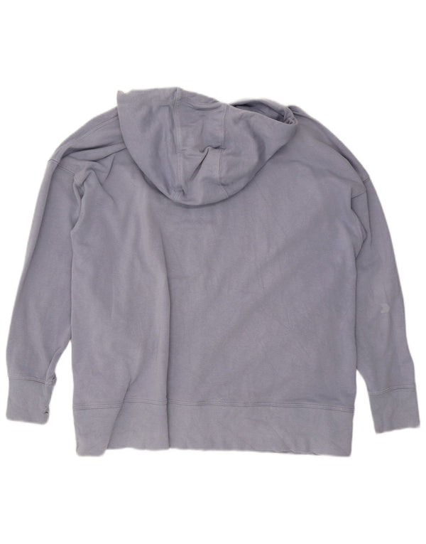 Damski sweter z kapturem i zamkiem Dkny UK 16, duży, niebieski, bawełniany