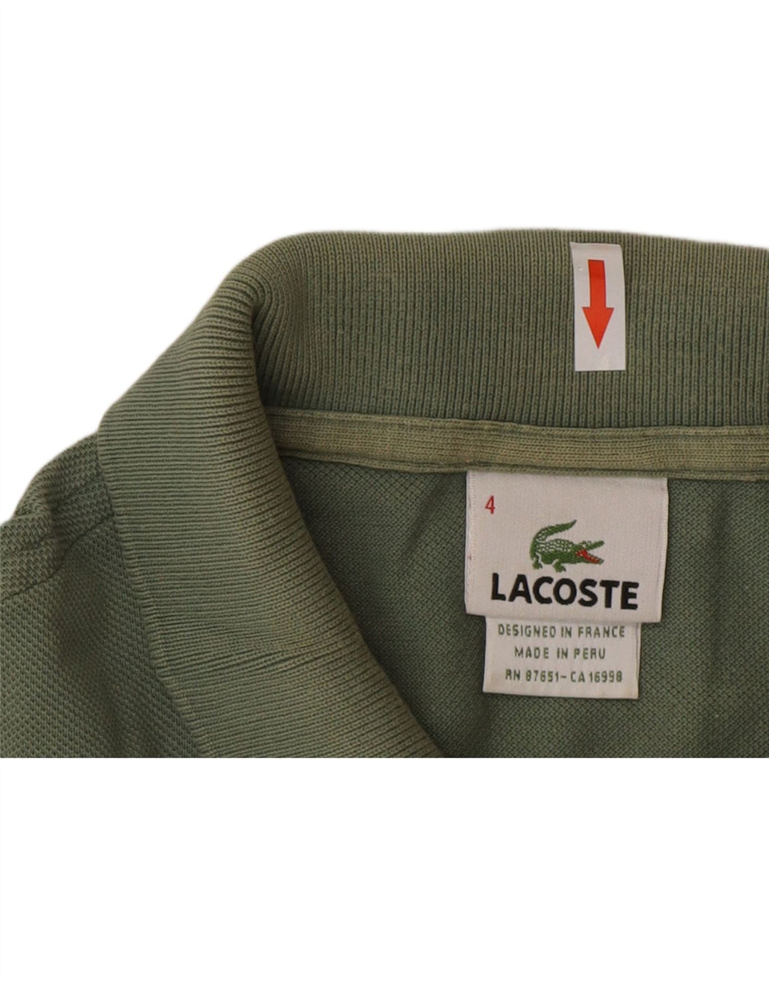 Męska koszulka polo Lacoste, rozmiar 4, średnia, zielona bawełna