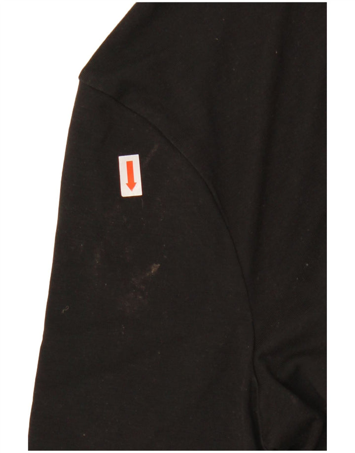 Damski top graficzny Tommy Hilfiger z długim rękawem, UK 14, średni czarny poliester