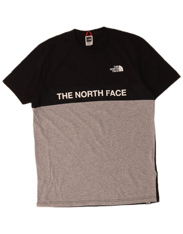 Męska koszulka z grafiką The North Face, bawełniana koszulka w kolorze średniej czerni