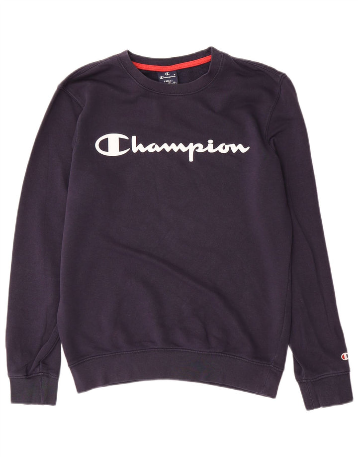 Męska bluza z grafiką Champion, mała, granatowa, bawełniana