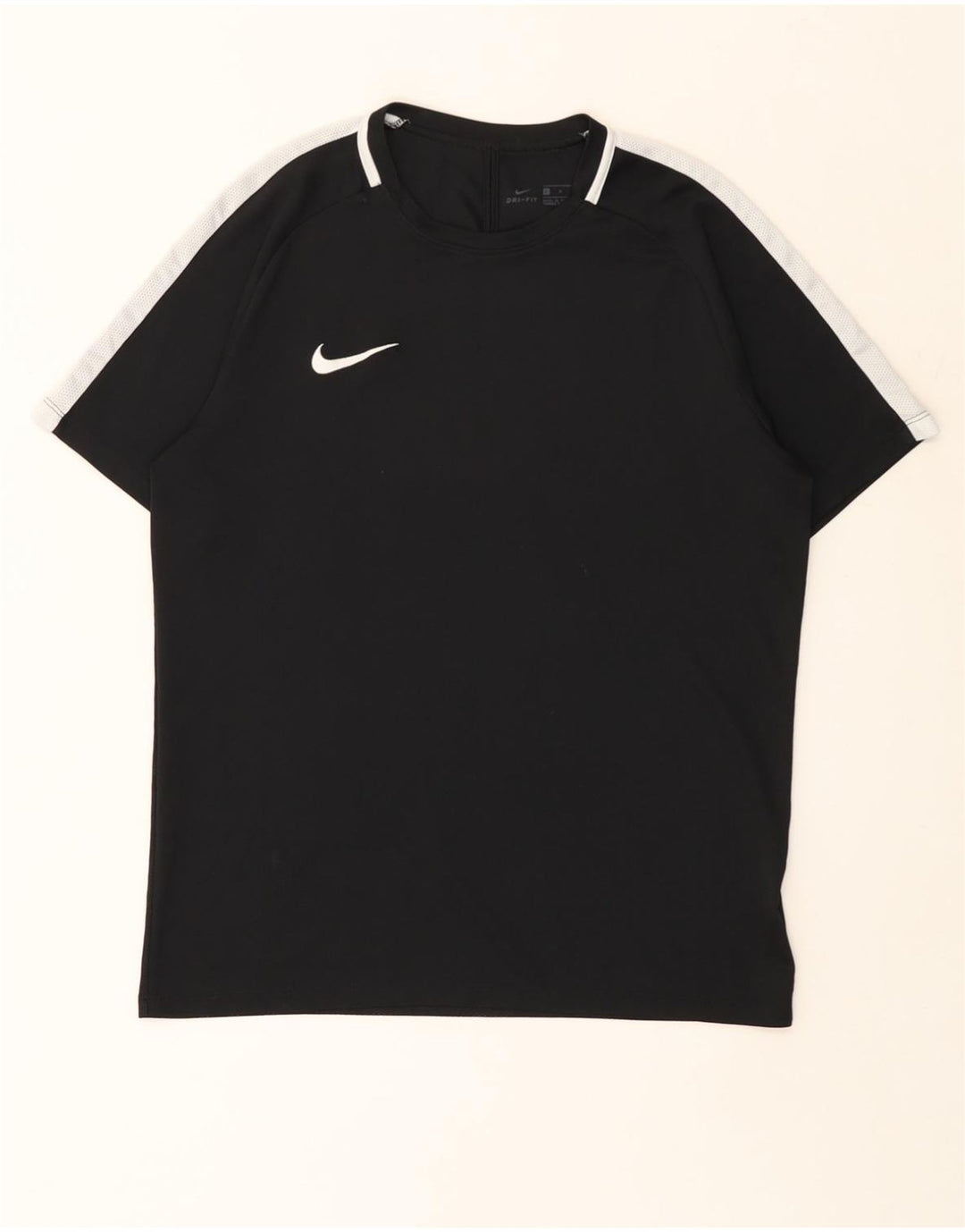 Damski T-shirt NIKE Dri Fit Top UK 16, duży czarny poliester z blokami kolorów