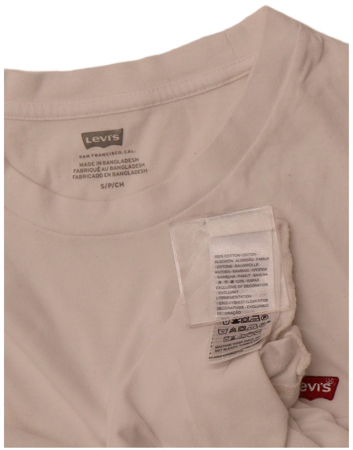 Damska koszulka LEVI'S Top UK 10 Small, biała, bawełniana