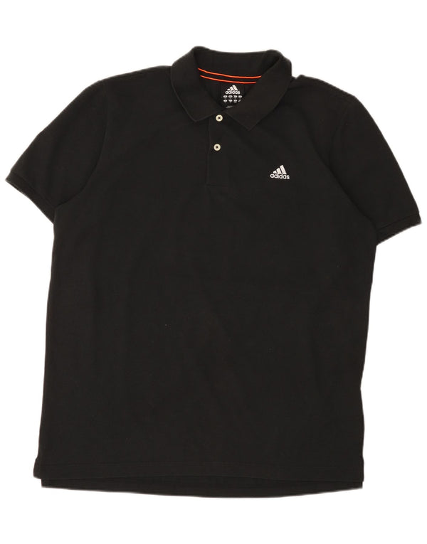 Męska koszulka polo Adidas Climalite, duża, czarna, bawełniana