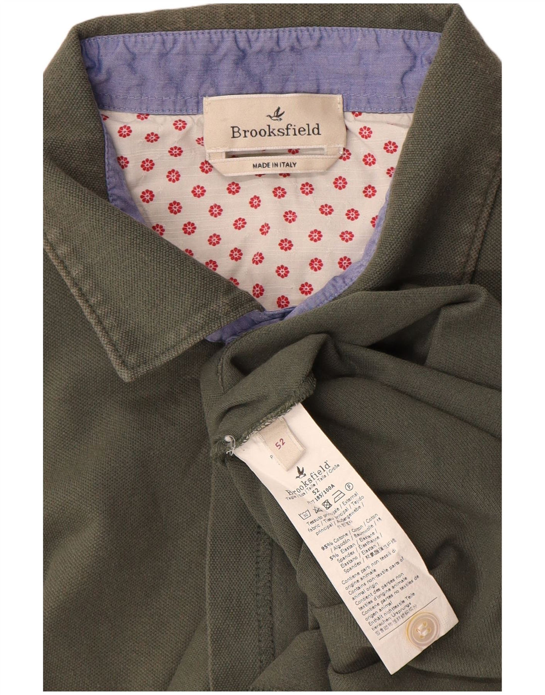 Męska koszulka polo Brooksfield IT 52, duża, bawełniana khaki