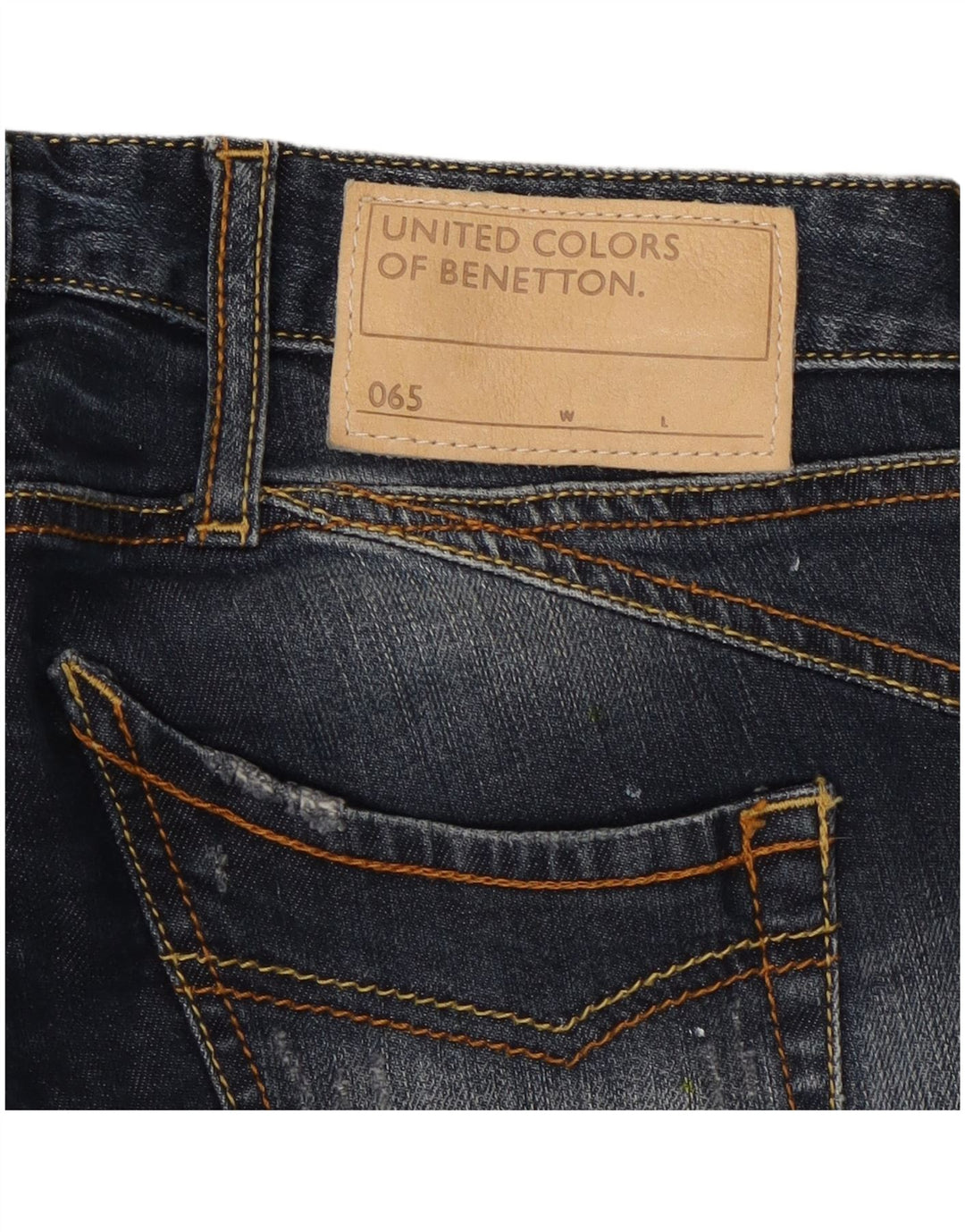Damskie jeansy Benetton Bootcut W26 L31 w kolorze granatowym