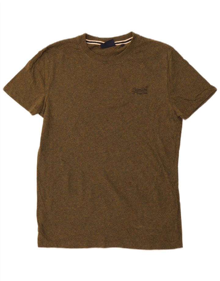 SUPERDRY Męski T-shirt Top, średnia bawełna khaki