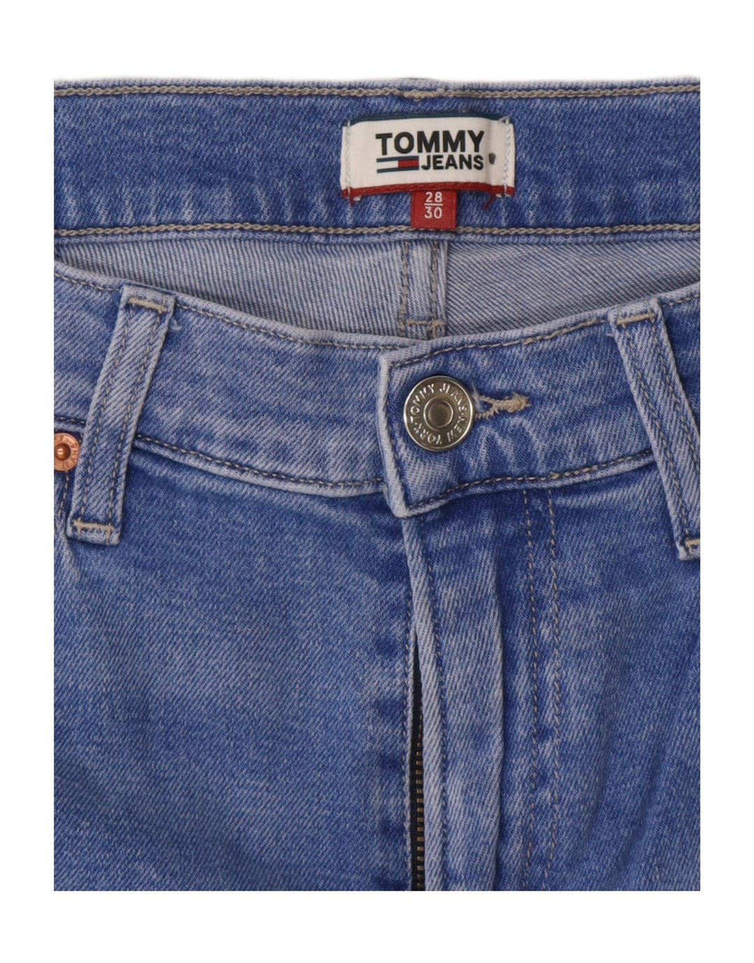 Damskie jeansy slim TOMMY HILFIGER W28 L26 Niebieskie bawełniane