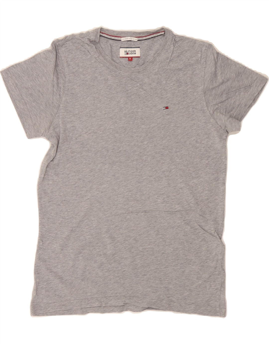 TOMMY HILFIGER Mens T-Shirt Top Small Grey Vintage Tommy Hilfiger and Second-Hand Tommy Hilfiger from Messina Hembry 