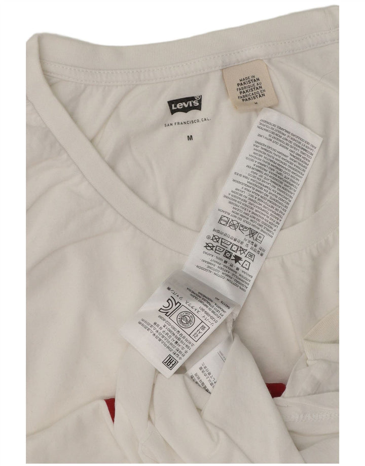 Damska kamizelka z grafiką LEVI'S, UK 14, średnia biała bawełna