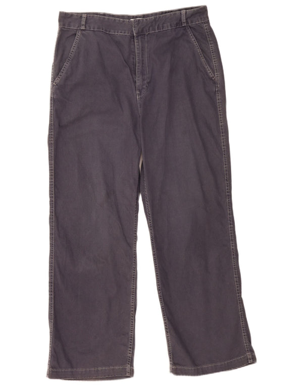 Spodnie damskie Zara Straight Chino EU 42 Large W32 L29 Granatowe