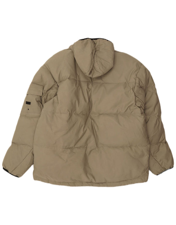 PEPE JEANS Męska ocieplana kurtka z kapturem UK 40, duża, zielona, poliester