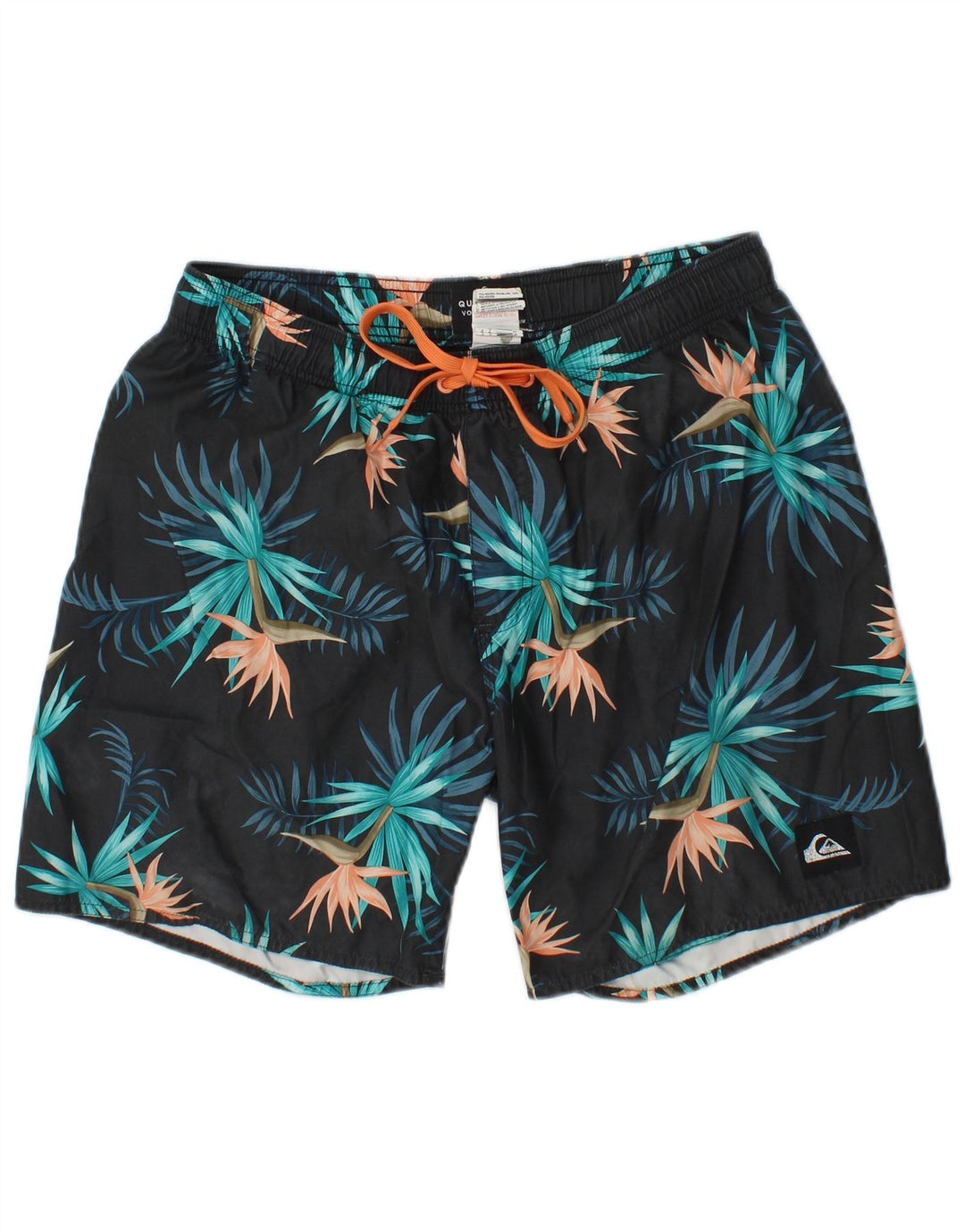 Męskie spodenki kąpielowe Quiksilver, średni granatowy, kwiatowy poliester