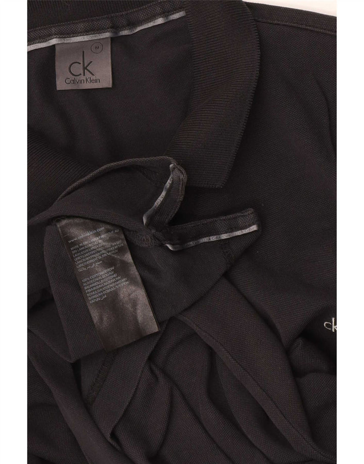 Męska koszulka polo CALVIN KLEIN, średnia czarna, bawełniana