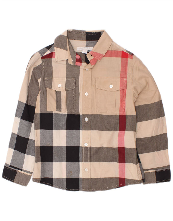 Koszula chłopięca Burberry 5-6 lat, bawełniana, wielokolorowa krata