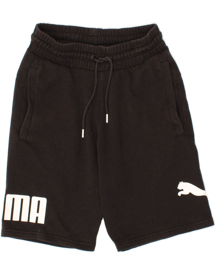 PUMA Mens Graphic Sport Shorts Small  Black Cotton Vintage Puma and Second-Hand Puma from Messina Hembry 