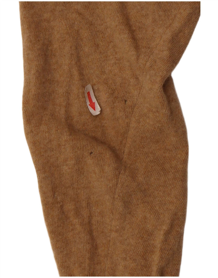 Sweter damski Benetton UK 16, duży, brązowy, wełna owcza