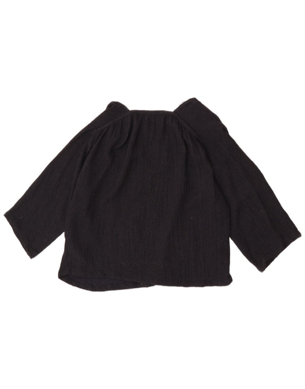 Damska bluzka oversize z rękawem 3/4 Zara UK 6 XS Granatowa wiskoza
