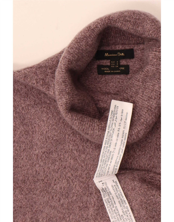 Sweter damski Massimo Dutti z wywijanym dekoltem UK 8, mała, szara wełna