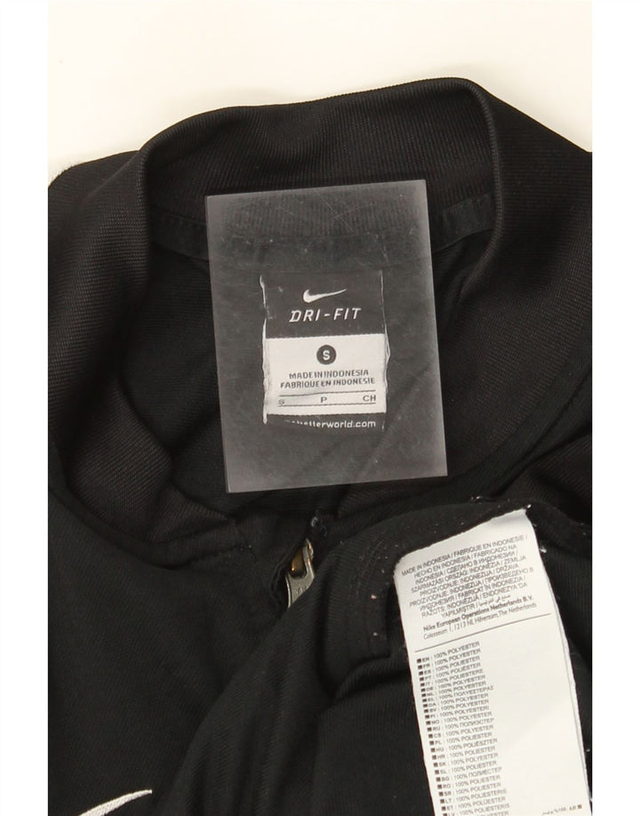 Męska kurtka dresowa Nike Dri Fit, mała, czarna, poliestrowa z blokami kolorów