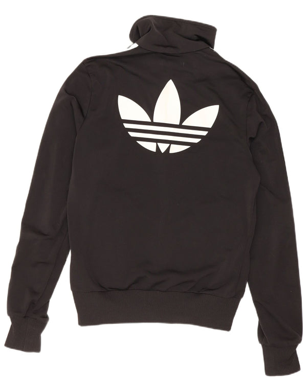 Damska kurtka dresowa Adidas z grafiką EU 36, mała, czarna, poliestrowa