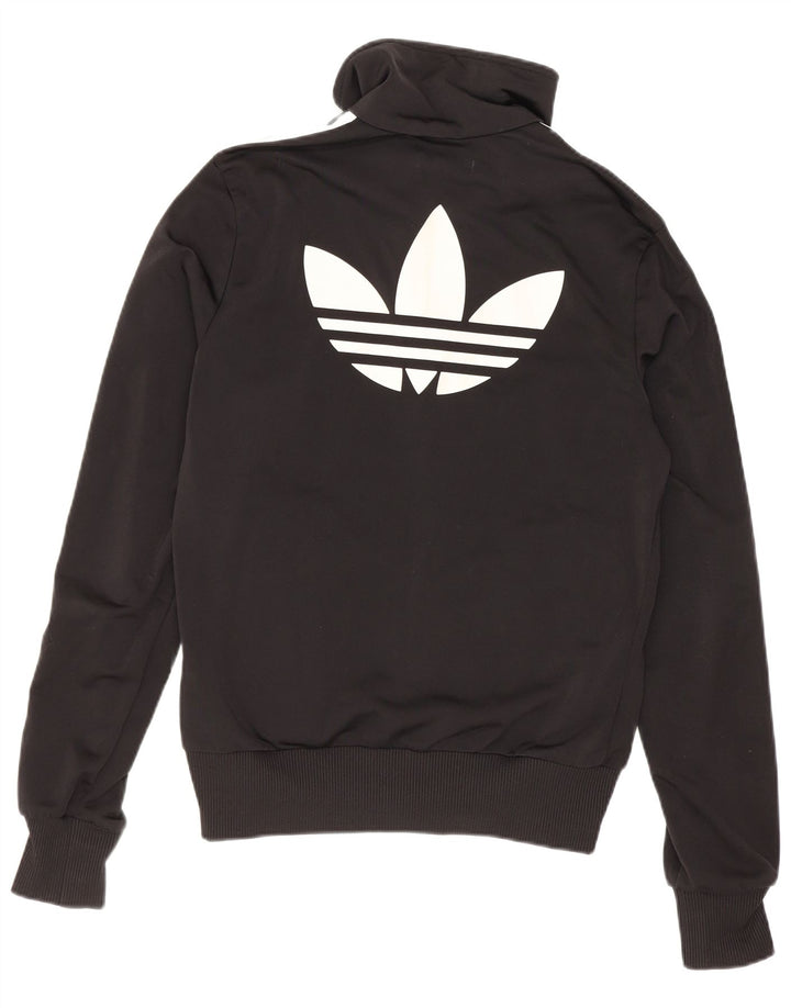 Damska kurtka dresowa Adidas z grafiką EU 36, mała, czarna, poliestrowa